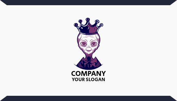 Purple Crowned Alienware Business Card