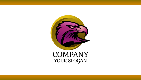 Purple Eagle Bird Business Card