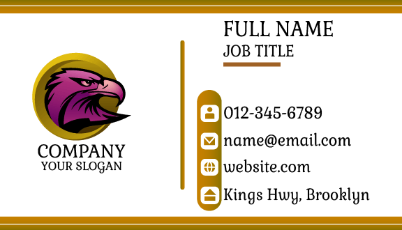 Purple Eagle Bird Business Card