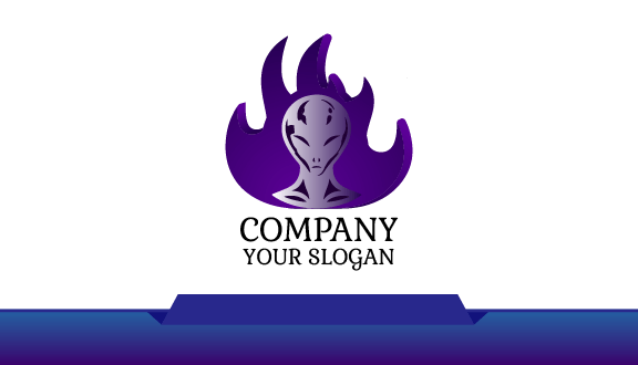 Purple Flame Alienware Business Card