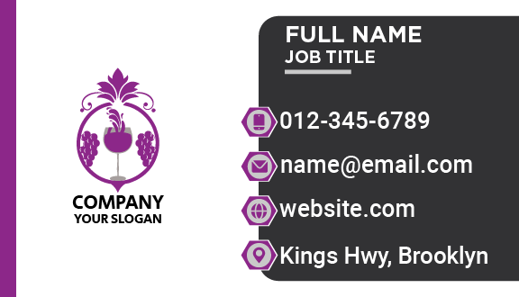 Purple Grape Juice Business Card