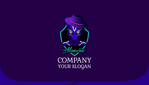 Purple Hat Alienware Business Card