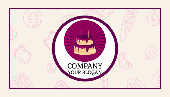 Purple Icing Cake Business Card