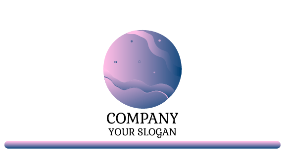 Purple Surface Moon Business Card