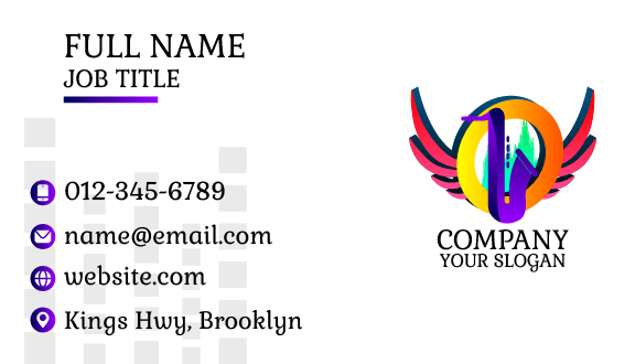 Purple Trumpet DJ Business Card