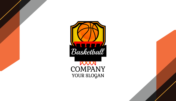 Red Basketball Net Business Card