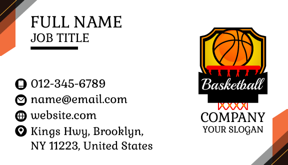 Red Basketball Net Business Card