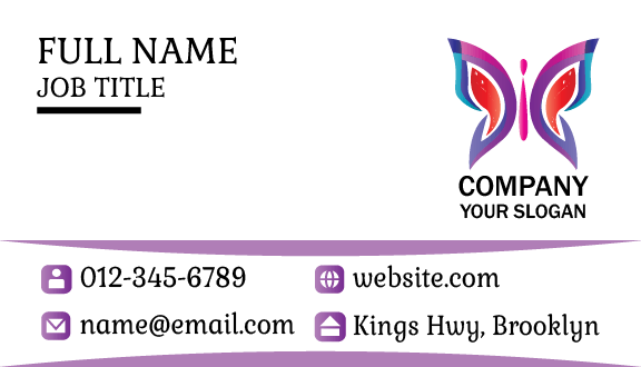 Red Butterfly Wing Business Card