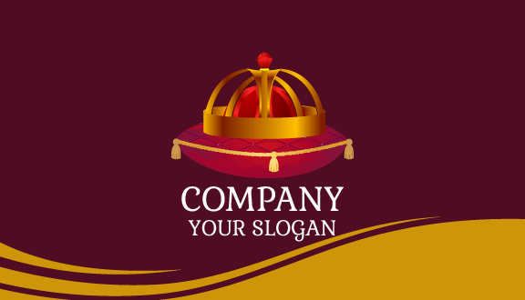 Red Ceremonial Crown Business Card