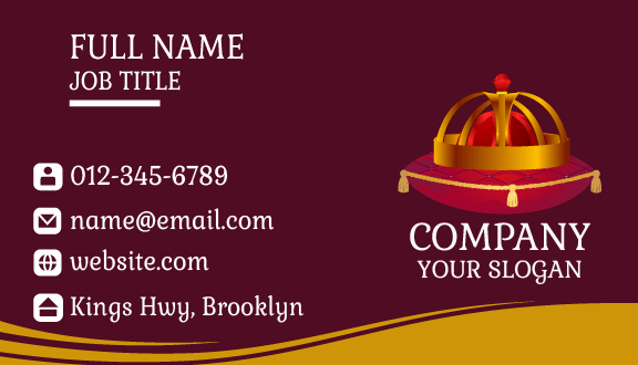 Red Ceremonial Crown Business Card