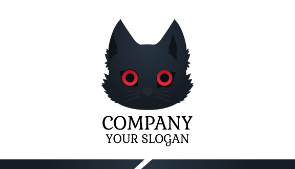 Red Eyes Cat Business Card
