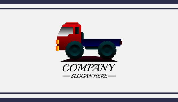 Red Flatbed Truck Business Card