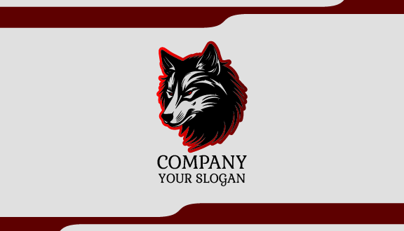 Red Hair Wolf Business Card