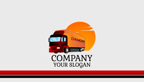 Red Hazmat Truck Business Card