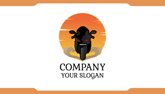 Red Headlight Bike Business Card