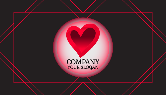 Red Heart Dating Business Card