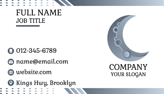 Refined Beadwork Moon Business Card