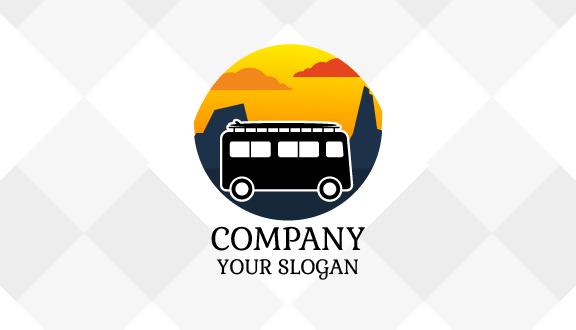 Refined Black Bus Business Card