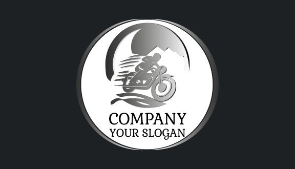 Refined Gray Bike Business Card