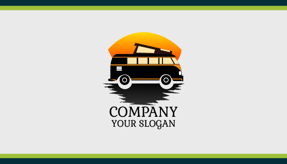 Retro Bus Aesthetic Business Card