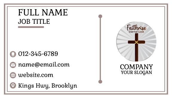 Rising Faith Church Business Card