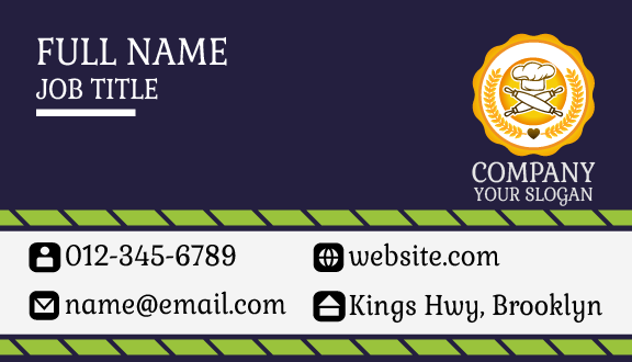 Rolling Pin Bakery Business Card