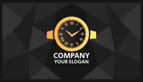 Roman Numeral Watch Business Card
