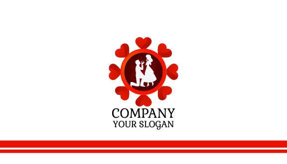 Romantic Proposal Dating Business Card