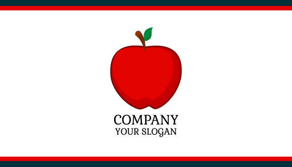 Rose Red Apple Business Card