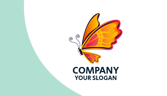 Round Antennae Butterfly Business Card