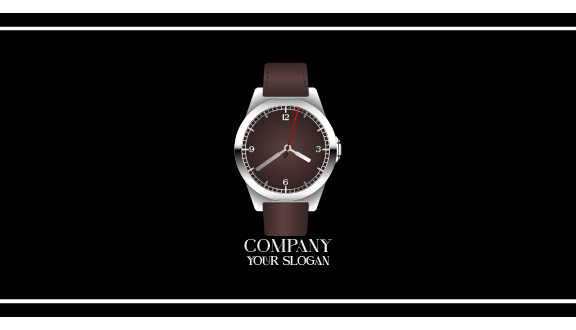 Round Watch Business Card