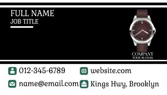 Round Watch Business Card