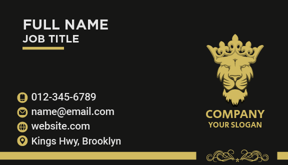 Royal Mascot Crown Business Card