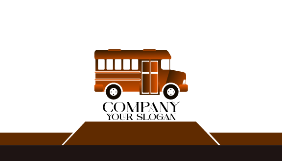 Rust Gold Bus Business Card