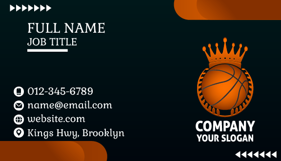 Rust Shade Basketball Business Card
