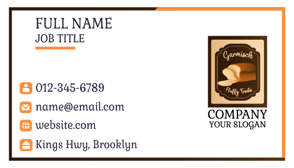 Sandwich Bakery Bread Business Card