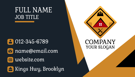 Screwdriver Construction Business Card