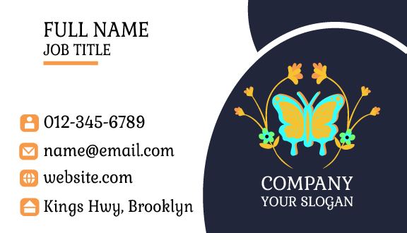 Sea Green Butterfly Business Card