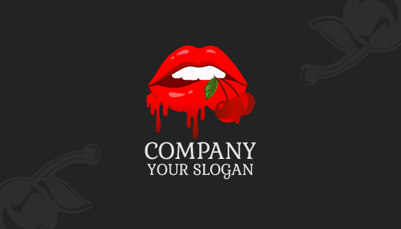 Sexy Lips Cherry Business Card