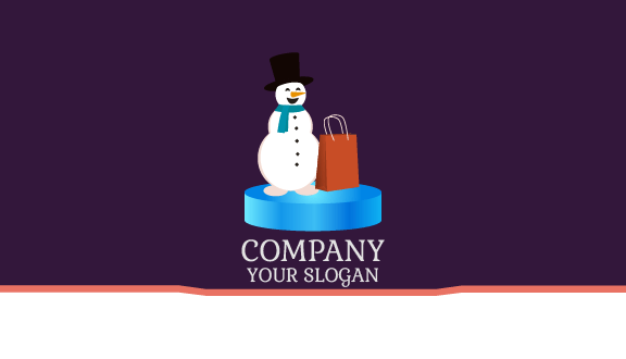 Shopping Bag Winter Business Card