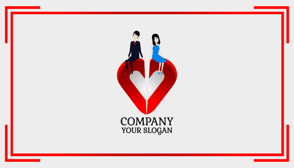 Shy Love Birds Dating Business Card