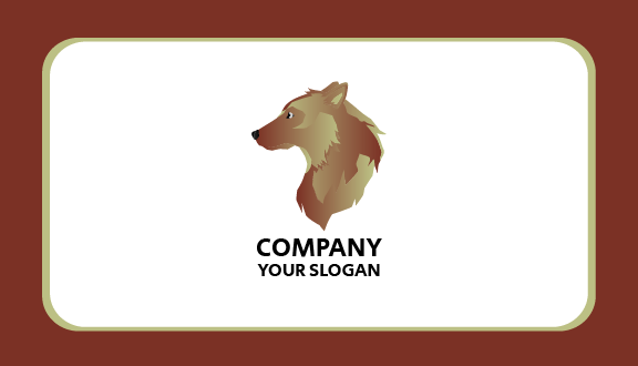 Side Look Wolf Business Card
