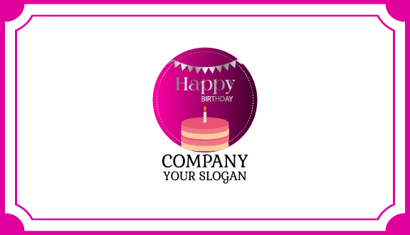 Silver Decoration Cake Business Card