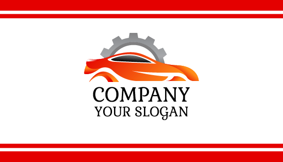 Silver Gear Car Business Card