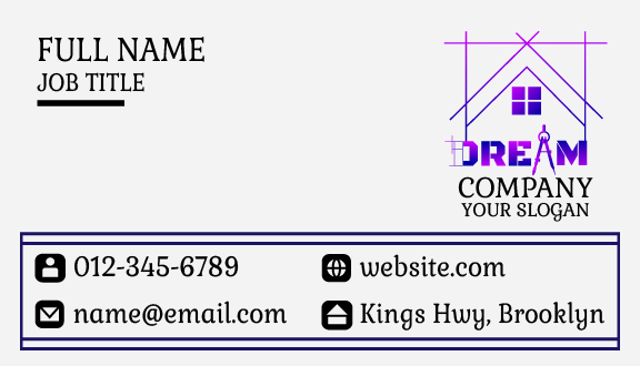 Simple Home Architect Business Card