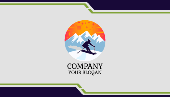 Skating Man Winter Business Card