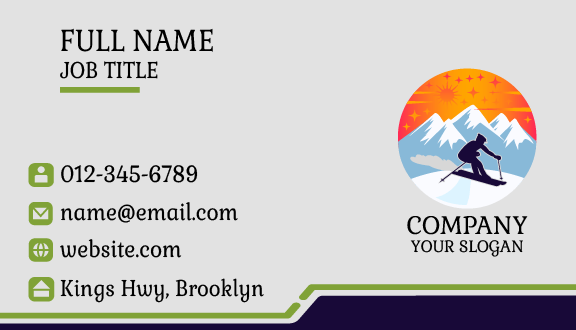 Skating Man Winter Business Card
