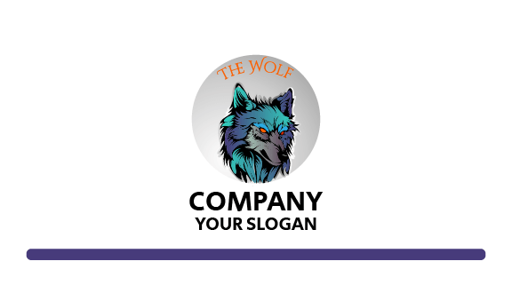 Skyblue Wolf Business Card