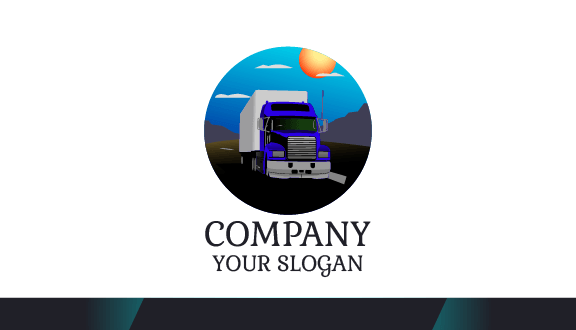 Sleek Box Truck Business Card