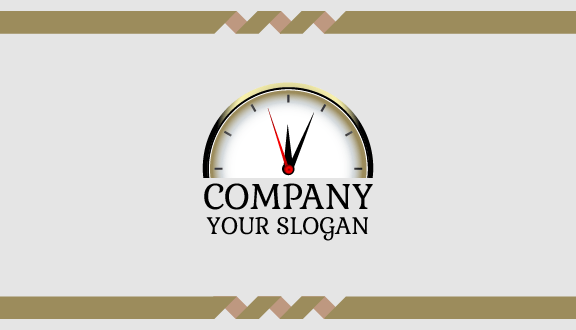 Sleek Clock Business Card